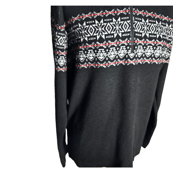 NEWLAND Sweater Womens 1/4 Zip Ski Vintage Wool Blend Made In ITALY Black Large - Picture 4 of 11